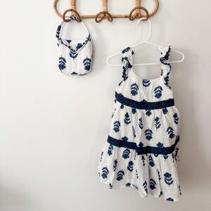 Happily Grey floral tiered dress w/matching purse 4T